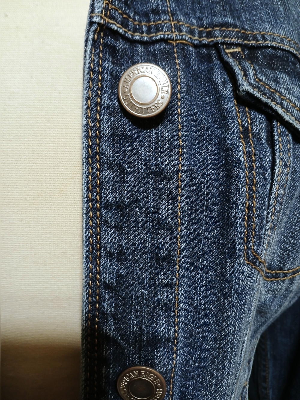 American Eagle Outfitters Dark Blue Women's Denim Jacket Medium - Picture 4 of 8